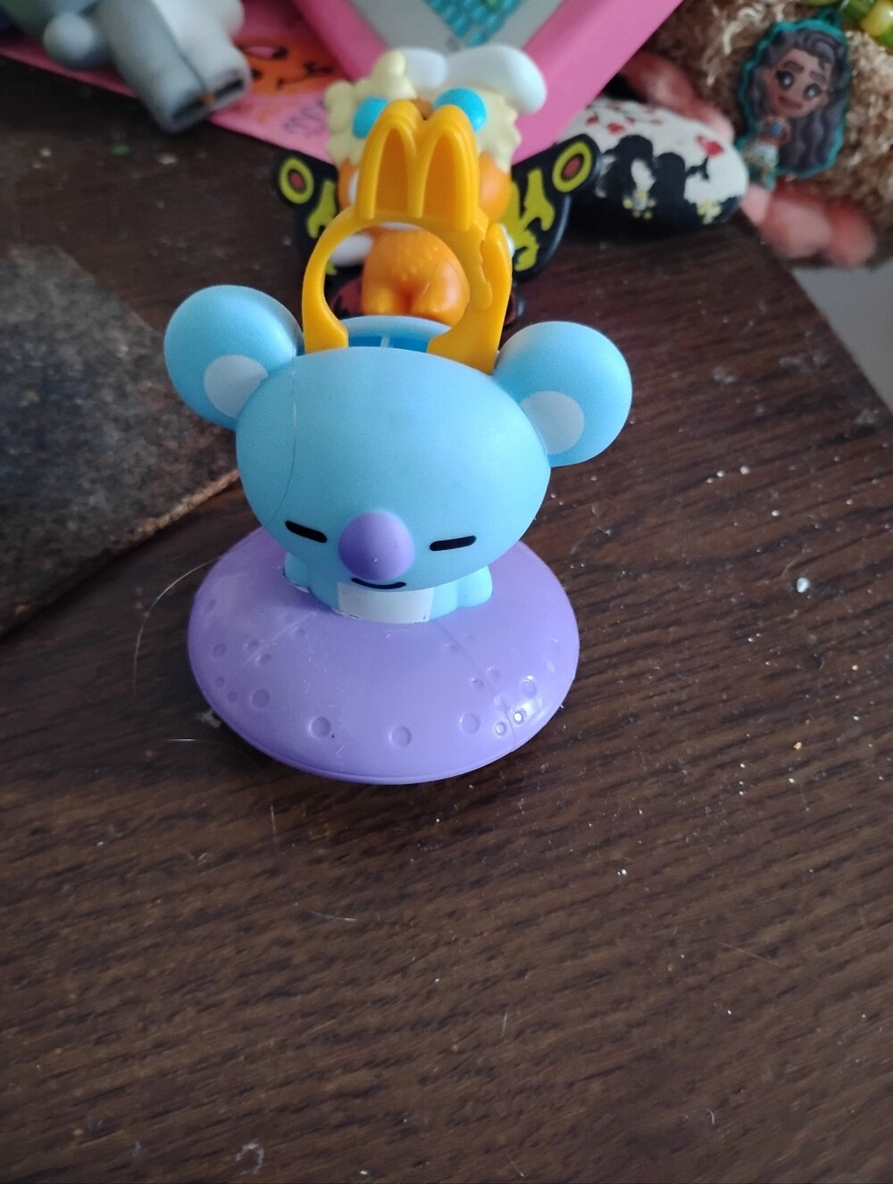 Blue & Purple Koala Bath Toy with Yellow Handle - Kids Toy